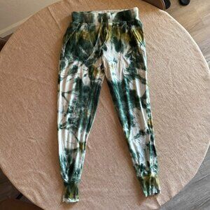 Tie Dye Young Fabulous & Broke Drawstring Cuffed Cotton Jogger